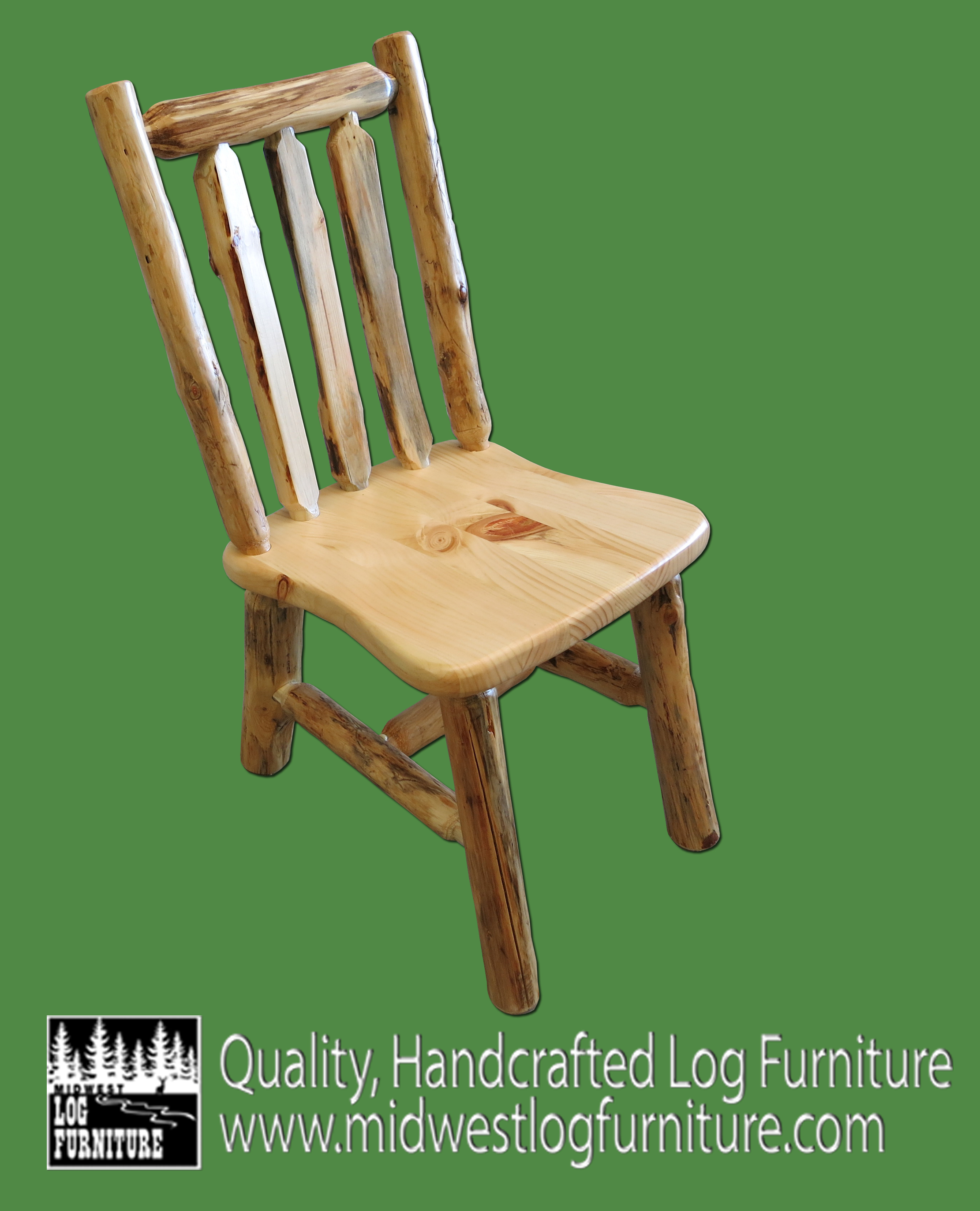 Northern Rustic Pine Log Chair Amish Log Furniture